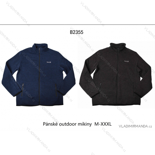 Mikina outdoorová na zip dlouhý rukáv pánská (M-3XL) WOLF B2355