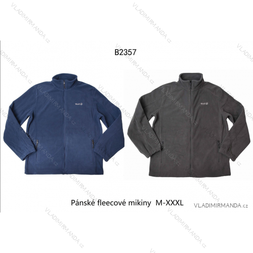 Mikina fleecová na zip dlouhý rukáv pánská (M-3XL) WOLF B2357