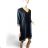 Šaty volnočasové dlouhý rukáv dámské (S/M/L ONE SIZE) ITALSKÁ MÓDA IMD23769 tmavě modrá M/L