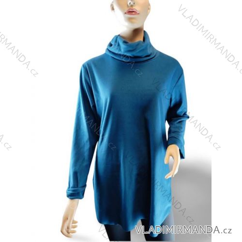 Women's Long Sleeve Turtleneck Warm Sweatshirt (L/XL ONE SIZE) ITALIAN FASHION IM723080