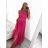 Elegant formal dress with straps for women (S / M ONE SIZE) ITALIAN FASHION IM321576 Colour   red Size   S/M