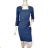 Women's Elegant Long Sleeve Dress (S/M ONE SIZE) ITALIAN FASHION IMM23M6062 dark blue XL