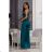 Women's Strapless Long Satin Party Dress (34-42) POLISH FASHION PMLEL24NATHALIE kerosene 40