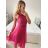 Women's strapless lace party dress (S/M ONE SIZE) ITALIAN FASHION IMC23349/DR old pink S/M