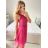 Women's strapless lace party dress (S/M ONE SIZE) ITALIAN FASHION IMC23349/DR old pink S/M