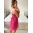 Women's strapless lace party dress (S/M ONE SIZE) ITALIAN FASHION IMC23349/DR old pink S/M