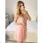 Women's strapless lace party dress (S/M ONE SIZE) ITALIAN FASHION IMC23349/DR old pink S/M