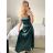 Women's ROSE (S/M ONE SIZE) long elegant strapless party dress ITALIAN FASHION IM323013/DU red S/M