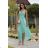 Women's Strapless Long Satin Party Dress (34-42) POLISH FASHION PMLEL24NATHALIE light green 40