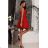 Women's Strapless Long Satin Party Dress (34-42) POLISH FASHION PMLEL24NATHALIE red 