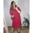 Women's short sleeve dress oversized (L-3XL) POLISH FASHION FMF24LEONA - Colour   pink - Size   48