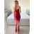 Elegant formal dress with straps for women (S / M ONE SIZE) ITALIAN FASHION IM321576 -   růžová fuchsiová -   S/M/L