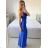 Elegant formal dress with straps for women (S / M ONE SIZE) ITALIAN FASHION IM321576 -   růžová fuchsiová -   S/M/L
