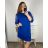 Women's short sleeve dress oversized (L-3XL) POLISH FASHION PMF20013 -   Royal blue -   52