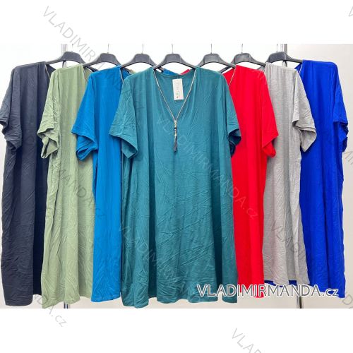 Shirt 3/4 sleeve ladies strip (4XL/5XL ONE SIZE) ITALSKÁ MÓDA IM422026