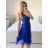 Women's elegant evening dress with straps (S/M ONE SIZE) ITALIAN FASHION IMPSH23C612/DU pink S/M