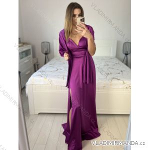 Šaty dlouhé elegantní na ramínka dámské (S/M ONE SIZE) ITALSKÁ MÓDA IMPBB23B24077