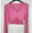 Women's Long Sleeve Crop Top (S/M ONE SIZE) ITALIAN FASHION IMPBB23B10882