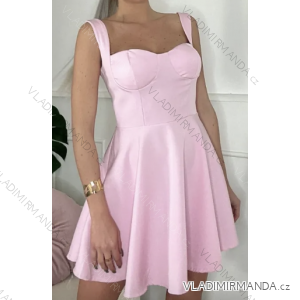 Šaty elegantné na ramienka dámske (S/M ONE SIZE) TALIANSKA MÓDA IMPBB23B24617