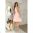 Women's Plus Size (42-46) Long Elegant Party Sleeveless Dress POLISH FASHION PMLBC23265-10 pink 34