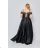 Long Elegant Party Carmen Dress Women Plus Size (42-48) FRENCH FASHION FMPEL23PATRICIAQS -   black -   42