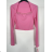 Women's Long Sleeve Crop Top (S/M ONE SIZE) ITALIAN FASHION IMPBB23B10882