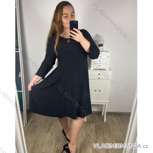 Šaty elegantní dlouhý rukáv dámske nadrozměr (XL-2XL-3XL-4XL-5XL)) TALIANSKA MÓDA IMFF242662