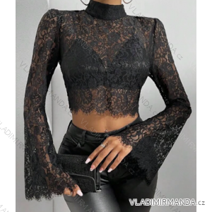 Croptop dlouhý rukáv dámský (S/M ONE SIZE) ITALSKÁ MÓDA IMPMD2431761