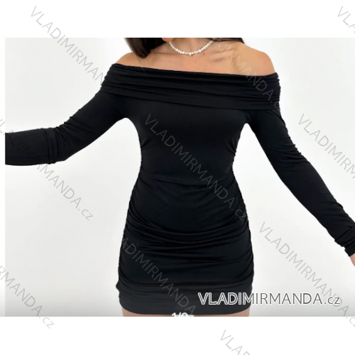 Šaty elegantní carmen dámské (S/M ONE SIZE) ITALSKÁ MÓDA IMPMD2431630L