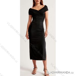 Šaty dlouhé elegantní carmen dámské (S/M ONE SIZE) ITALSKÁ MÓDA IMM24M0150