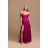 Langes, elegantes, trägerloses Partykleid für Damen (SL) FRENCH FASHION FMPEL23DORIANE pink L