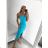 Women's Long Elegant Strapless Satin Party Dress (S/M ONE SIZE) ITALIAN FASHION IMPSH236357A/DU -   emerald green -   S/M/L