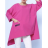 Women's Long Sleeve Tie Up Tunic (S/M ONE SIZE) ITALIAN FASHION IMPLI2234663 -   dark pink
 -   L/XL