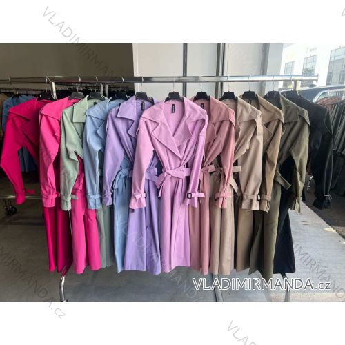 Women's Slim Long Sleeve Trench Coat (S/M ONE SIZE) ITALIAN FASHION IMWCP24072