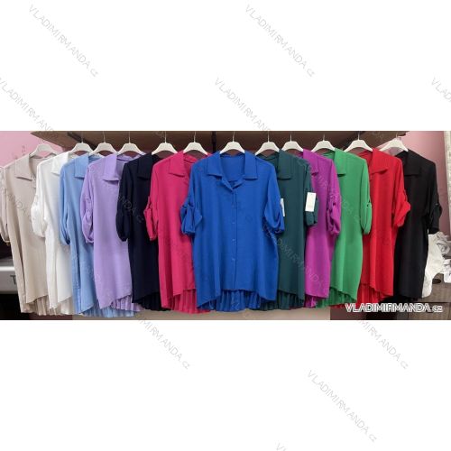 Women's Plus Size Long Sleeve Shirt (3XL/4XL ONE SIZE) ITALIAN FASHION IMWQ233259