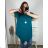 Tunic with pendant short sleeve women's plus size (3XL/4XL ONE SIZE) ITALIAN FASHION IMC23020 3xl / 4xl white