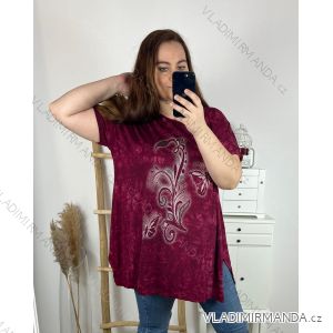 Tunika krátký rukáv dámské nadrozměrné (4XL/5XL/6/XL ONE SIZE) TURECKÁ MODA TM923TUNIKA