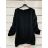 Summer long sleeve flowered women's dress (UNI S / L) ITALIAN FASHION IMK20150 -   black -   L/XL