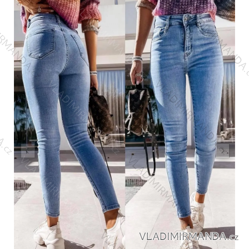 Rifle jeans dlouhé dámské (XS-XL) JEANS M.SARA JAW24S1258/DU -   světle modrá -   L