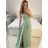 Women's Long Strapless Sequin Party Dress (S/M ONE SIZE) ITALIAN FASHION IMPSH233348 S / M light green