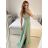 Women's Long Strapless Sequin Party Dress (S/M ONE SIZE) ITALIAN FASHION IMPSH233348 S / M light green