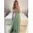 Women's Long Strapless Sequin Party Dress (S/M ONE SIZE) ITALIAN FASHION IMPSH233348 S / M light green