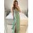 Women's Long Strapless Sequin Party Dress (S/M ONE SIZE) ITALIAN FASHION IMPSH233348 S / M light green