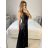 Women's Long Elegant Chiffon Sleeveless Dress (S/M ONE SIZE) ITALIAN FASHION IM423265 -   zelená smaragdová -   S / M