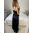 Women's Long Elegant Chiffon Sleeveless Dress (S/M ONE SIZE) ITALIAN FASHION IM423265 -   zelená smaragdová -   S / M