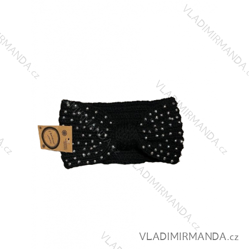 Čelenka pletená zimní dámská (ONE SIZE) SANDROU SAN21001 -   black -   ONE SIZE