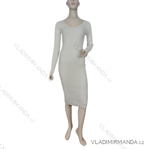 Women's Long Sleeve Knitted Dress (S/M ONE SIZE) ITALIAN FASHION IMWAK23CL5019