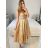 Women's Sleeveless Long Party Dress (SL) ITALIAN FASHION IMPBB22 IMHMS24173 -   beige -   S / M