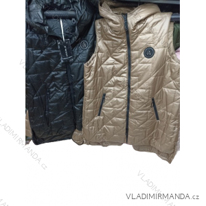 Vesta s kapucí dámská nadrozměr (3XL-7XL) POLSKÁ MODA PMW24B8238