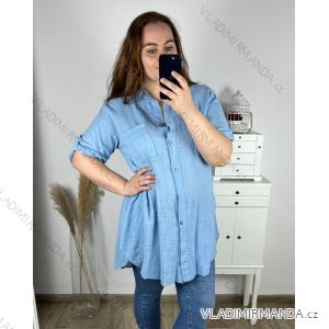 Langärmliges Hemd für Damen in großen Größen (XL/2XL ONE SIZE) ITALIAN FASHION IMC22808